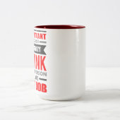おもしろいな引用文私は会計士です当然私が熱狂するの ツートーンマグカップ (中央)