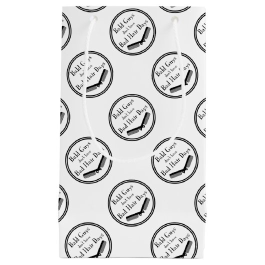 おもしろいな引用文-禿げた人は日毛の悪化しません スモールペーパーバッグ (正面)