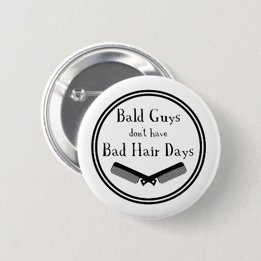 おもしろいな引用文-禿げた人は日毛の悪化しません 缶バッジ (正面&裏面)