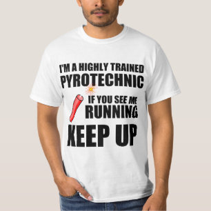 おもしろいな引用文: 訓練されたPyrotechnic Tシャツ