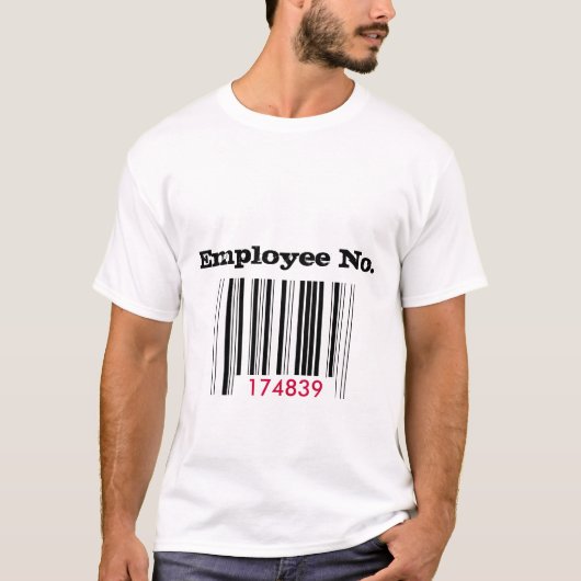 おもしろいな従業員のいいえTシャツ Tシャツ (正面)