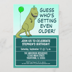 おもしろいな得るより古い恐竜の誕生会 招待状