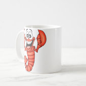 おもしろいな微笑のロブスター コーヒーマグカップ (正面左)