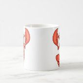 おもしろいな微笑のロブスター コーヒーマグカップ (中央)