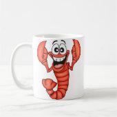 おもしろいな微笑のロブスター コーヒーマグカップ (左)