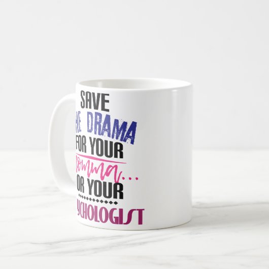 おもしろいな心理学の専攻学生精神科医のコーヒー・マグ コーヒーマグカップ (正面左)