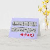 おもしろいな心臓リズムのストリップのギフト カード (黄色い花)