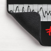 おもしろいな心臓リズムのストリップのギフト マウスパッド (コーナー)