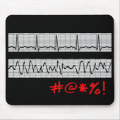 おもしろいな心臓リズムのストリップのギフト マウスパッド (正面)