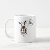 おもしろいな必要性より多くのカウベル コーヒーマグカップ (左)
