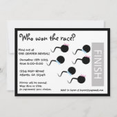 おもしろいな性はパーティの招待状-精液の競争--を明らかにします 招待状 (正面)