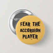 おもしろいな恐れアコーディオンプレーヤー音楽ギフト 缶バッジ (正面&裏面)