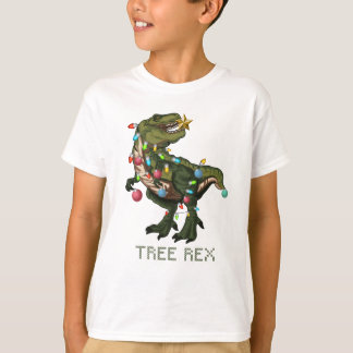 おもしろいな恐竜のクリスマスのワイシャツ Tシャツ