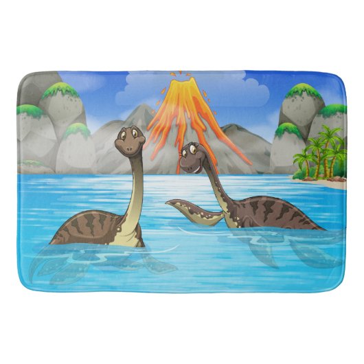 おもしろいな恐竜のバス・マット バスマット (正面)