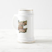 おもしろいな感謝祭の腿の人のTシャツ ビールジョッキ (正面左)