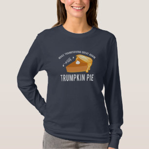おもしろいな感謝祭のTrumpkinパイワイシャツ Tシャツ