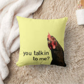 おもしろいな態度の鶏 クッション (ブランケット)