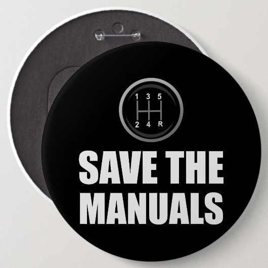 おもしろいな手動棒転位車を救って下さい 缶バッジ (正面&裏面)