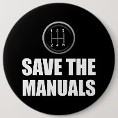 おもしろいな手動棒転位車を救って下さい 缶バッジ (正面)