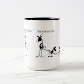 おもしろいな把握あなたの馬の漫画 ツートーンマグカップ (中央)