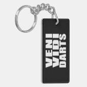 おもしろいな投げ矢プレーヤーの引用文の冗談: Veni Vidiの投げ矢 キーホルダー (正面左)