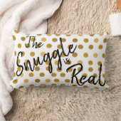 おもしろいな抱擁は実質の金ゴールドによって斑点を付けられる輝きです ランバークッション (ブランケット)