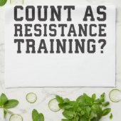 、おもしろいな抵抗の訓練として計算断る体育館 キッチンタオル (折り畳み)