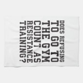 、おもしろいな抵抗の訓練として計算断る体育館 キッチンタオル (横)