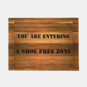 おもしろいな擬似木製の靴の自由地帯のドア・マット ドアマット (正面)