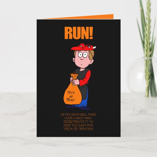 おもしろいな政治アンチ民主党員ハロウィン カード (正面)