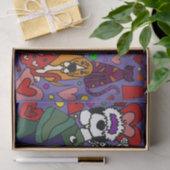 おもしろいな救助のマット愛抽象芸術 薄葉紙 (ギフト)