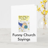 おもしろいな教会ことわざ、挨拶状 カード (黄色い花)