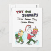 おもしろいな教会シンボルや象徴のアニメーションを用いる郵便はがき ポストカード (正面/裏面)