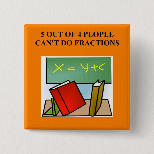 おもしろいな数学の冗談 缶バッジ (正面)