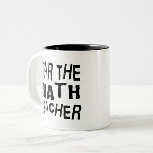 おもしろいな数学の教師 ツートーンマグカップ (正面左)