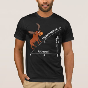 おもしろいな数学のHypotemooseの幾何学のアメリカヘラジカの冗談のしゃれ Tシャツ