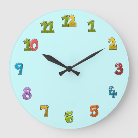 おもしろいな数 ラージ壁時計 (正面)