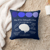 おもしろいな整骨療法家の頭脳の枕青 クッション (ブランケット)