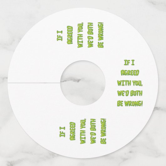 おもしろいな文字を一致して下さい ワイングラスタグ (正面)