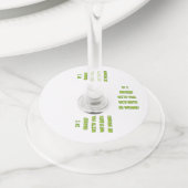 おもしろいな文字を一致して下さい ワイングラスタグ (クローズアップ)