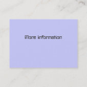 おもしろいな文字盤の定期整備カード 名刺 (裏面)