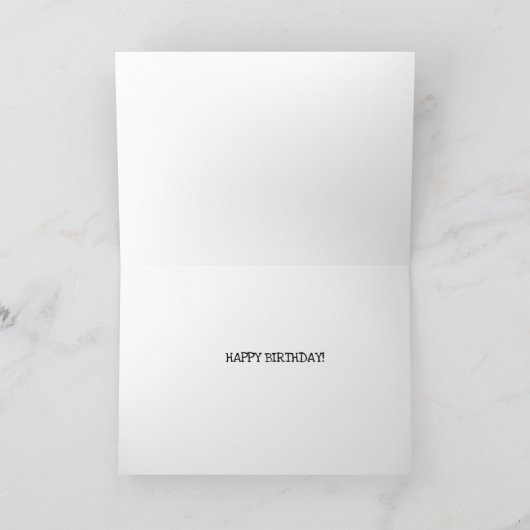 おもしろいな料理の漫画の誕生日の挨拶状 カード (内部)