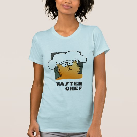 おもしろいな料理のTシャツ|の漫画の調理師のTシャツ Tシャツ (正面)