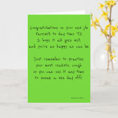 おもしろいな新しい仕事 カード (黄色い花)