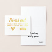 おもしろいな新婦付添人かメイド・オブ・オーナー(花嫁付き添い人) 箔カード (ディスプレー)