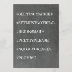 おもしろいな新婦付添人/メイド・オブ・オーナー（花嫁付き添い人）の提案 招待状