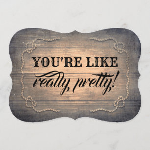 おもしろいな新婦付添人/メイド・オブ・オーナー（花嫁付き添い人）素朴な木 招待状