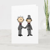 おもしろいな新郎のゲイ同志の結婚の漫画 カード (正面)