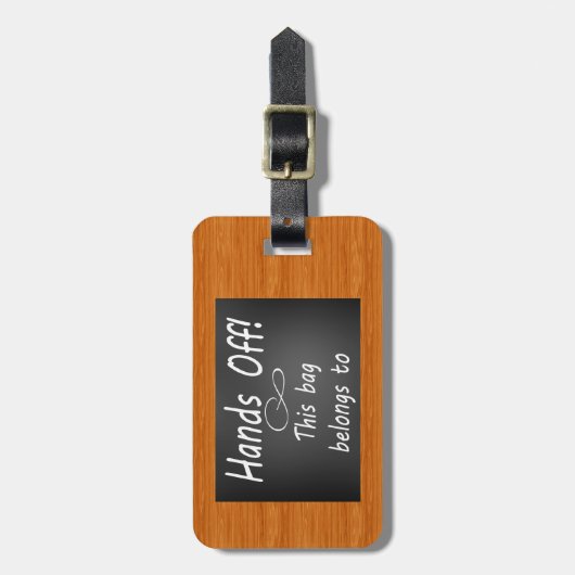 おもしろいな旅行は荷物を離れて渡します ラゲッジタグ (正面縦)