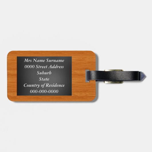 おもしろいな旅行は荷物を離れて渡します ラゲッジタグ (裏面横)